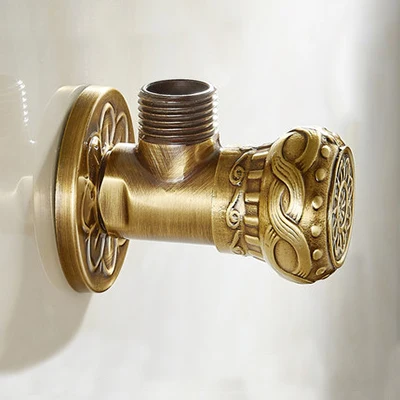 Golden Brass Antique Design Angle Valves