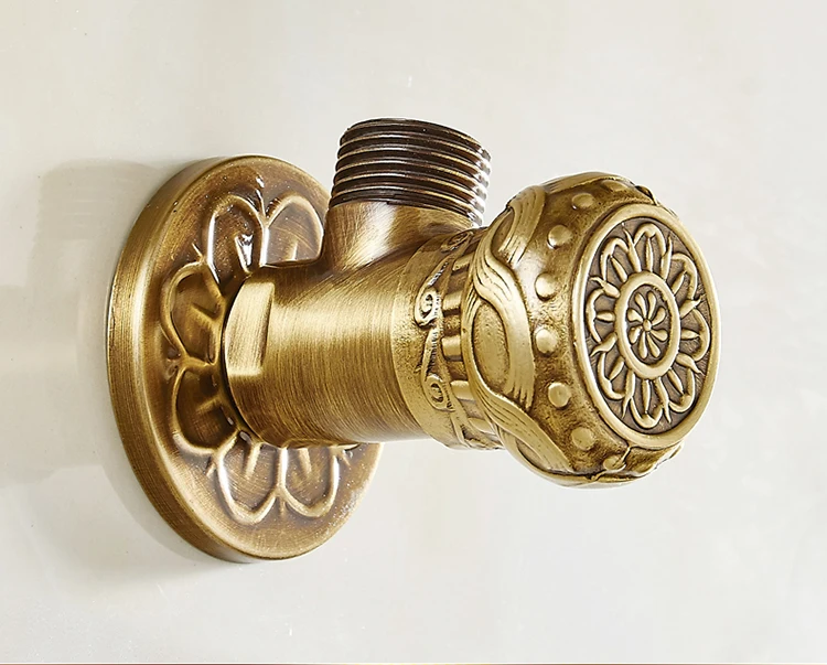 Golden Brass Antique Design Angle Valves