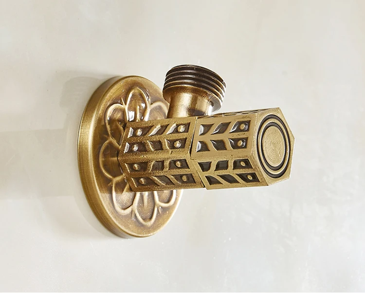 Golden Brass Antique Design Angle Valves