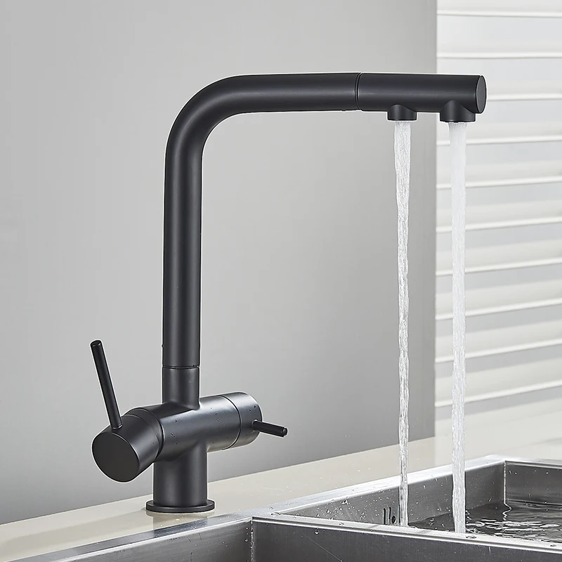 Filtered Kitchen Tap 360 Rotation Dual Sprayer Drinking Water Tap