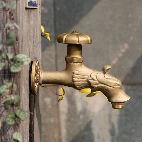 Outdoor Garden Tap Wall Mount Solid Decorative Antique Tap