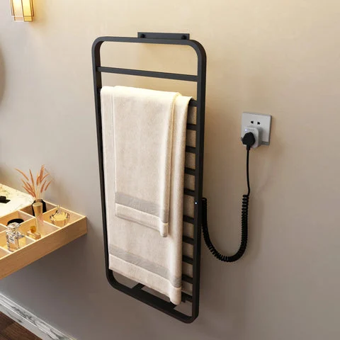 No-Drill Electric Towel Warmer with Sterilizing Function for Bathroom