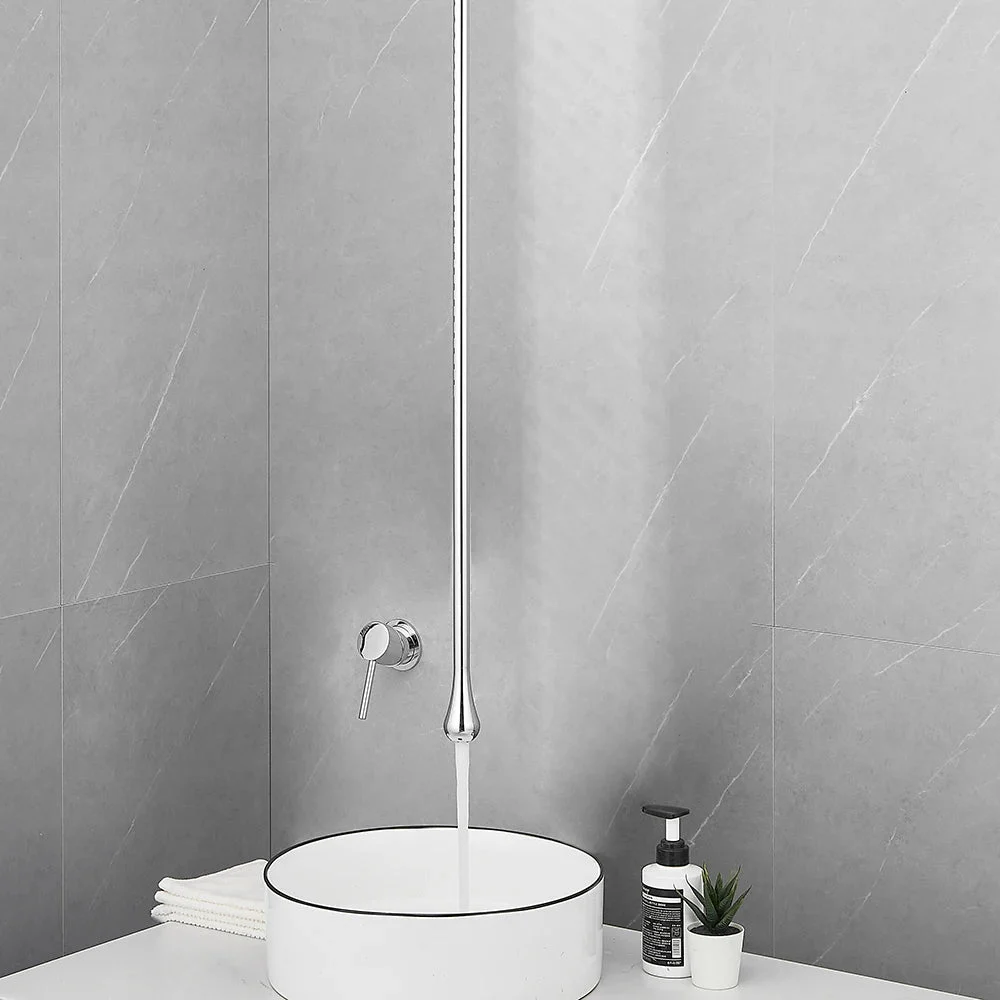 Wall Mounted Water Drop Hang Ceiling Tap Bathroom Basin Bathtub Tap