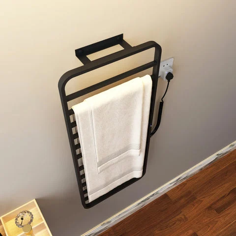 No-Drill Electric Towel Warmer with Sterilizing Function for Bathroom