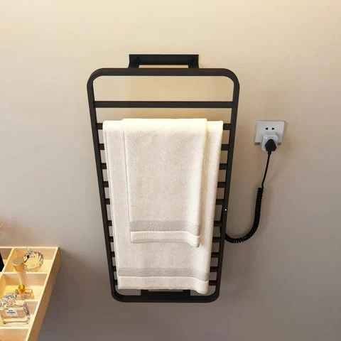 No-Drill Electric Towel Warmer with Sterilizing Function for Bathroom