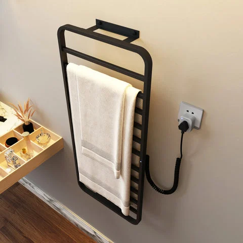 No-Drill Electric Towel Warmer with Sterilizing Function for Bathroom