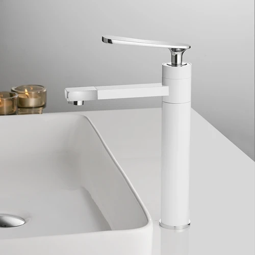 Single Hole Basin Tap Brass Deck Mounted Bathroom Mixer Tap