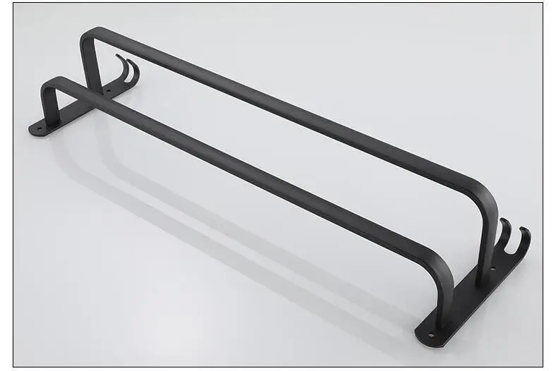 Towel Hanger Wall Mounted Towel Rack Bathroom Aluminum Black Towel Bar