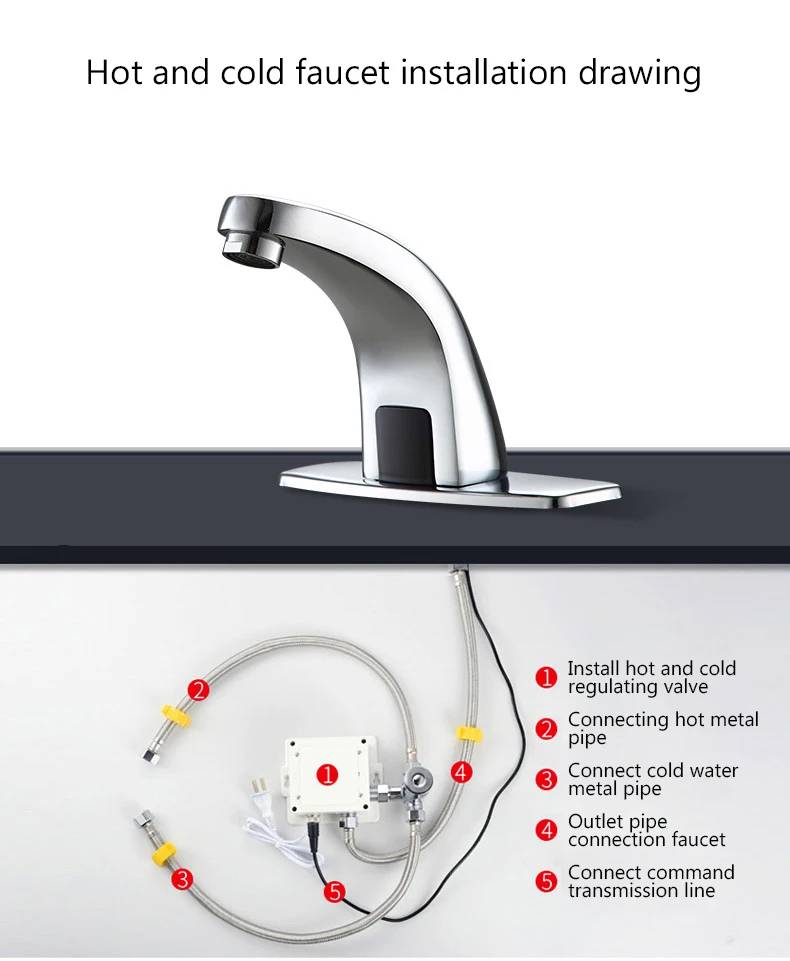 Hands-free Sensor Hot and Cold Mixer Automatic Tap