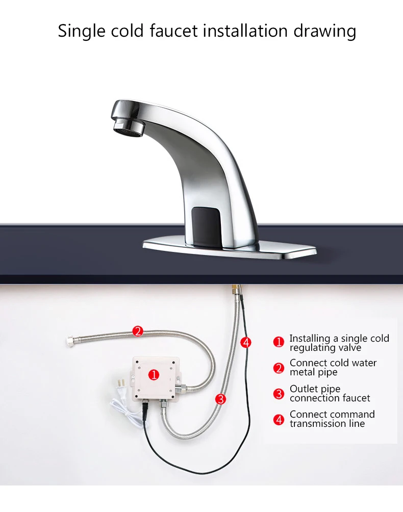 Hands-free Sensor Hot and Cold Mixer Automatic Tap