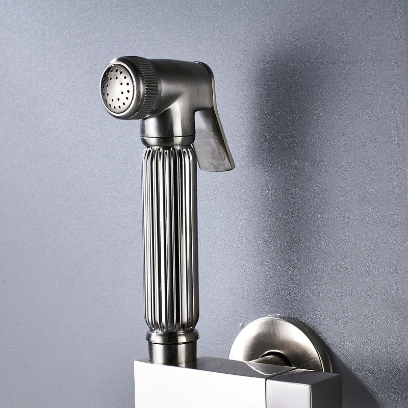 Wall Mounted Brass Single Handle Bidet Sprayer Set In 3 Colors