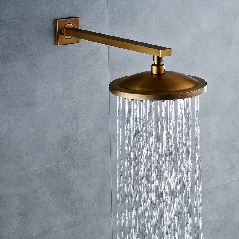 8' Shower Head Antique Brass Rainfall Shower Head With 2 Way Valve