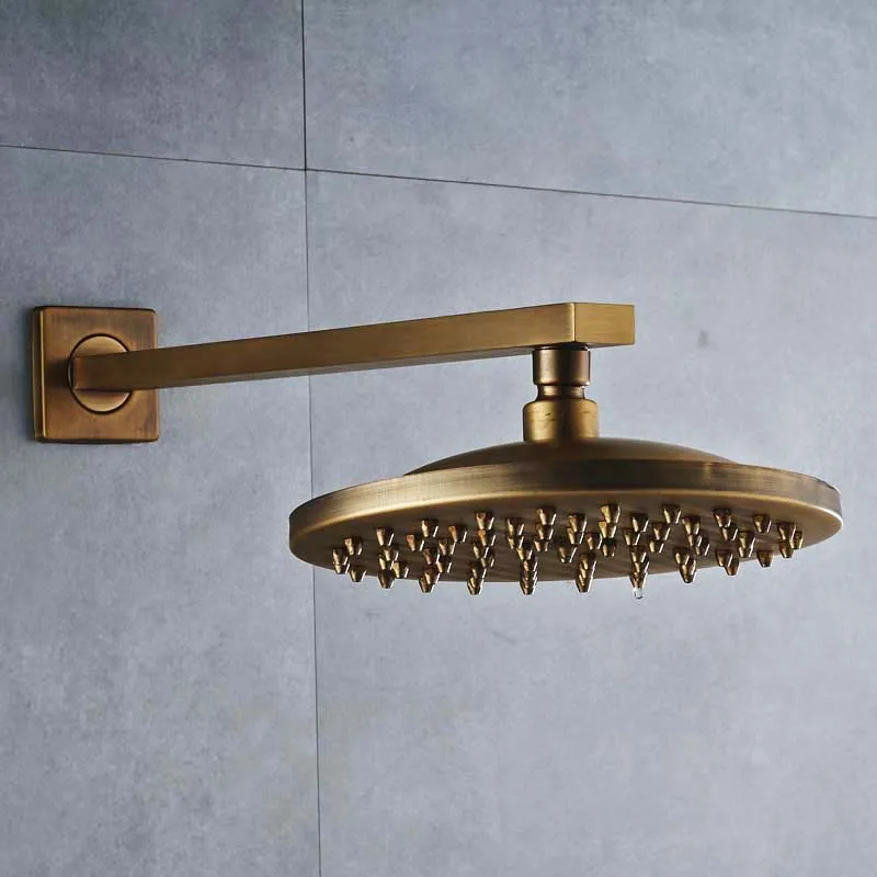 8' Shower Head Antique Brass Rainfall Shower Head With 2 Way Valve