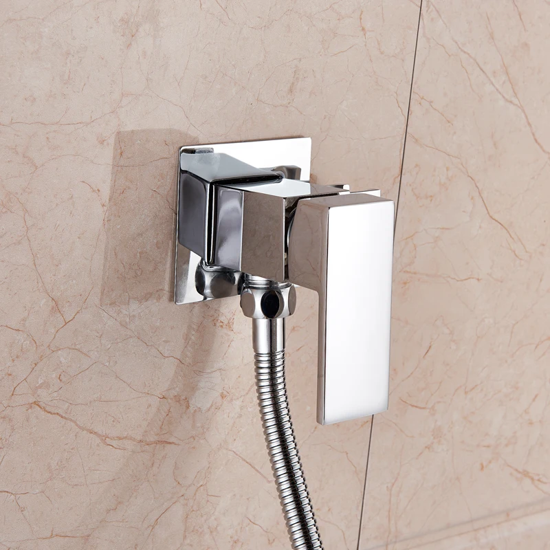 Solid Brass Square Shower Sprayer Head Tap Bidet In 4 Colors