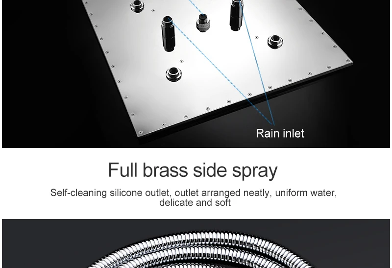 Luxury 20 Inches High Flow Stainless Steel Ceiling Shower Heads Thermostatic Mixer LED Shower Tap (26)