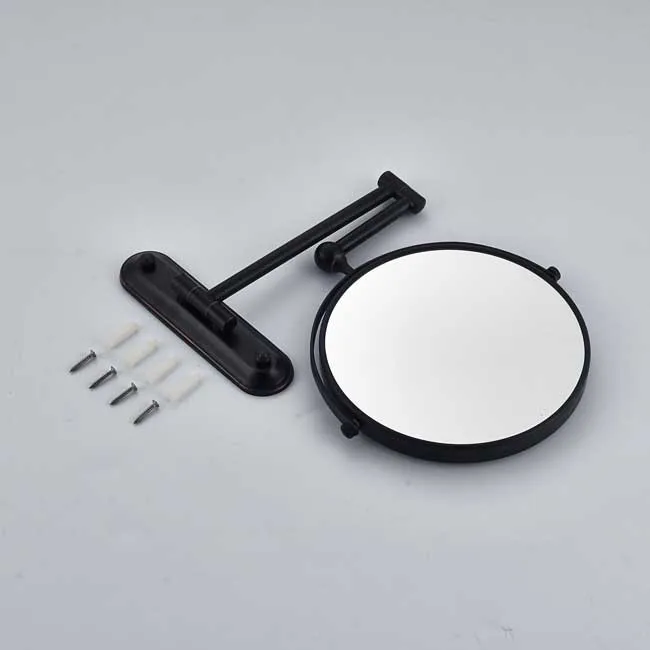 8" Wall Mount Brass Magnifying Extending Double Side Mirror