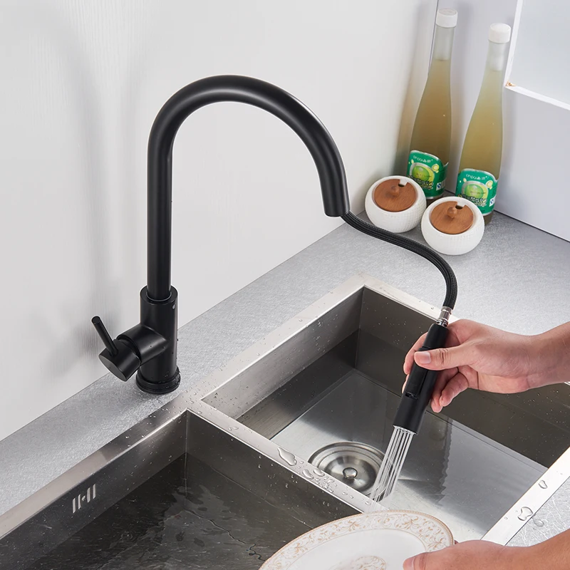 Smart Touch Kitchen Tap Brushed Gold Poll Out Sensor Taps