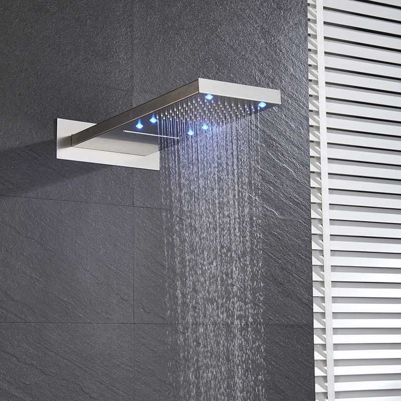 Two Functions Wall Mounted Chrome Stainless steel Rainfall Shower Head