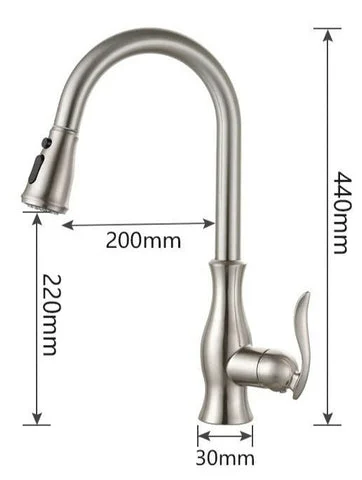 Classic Retractable Kitchen Tap Dimensions