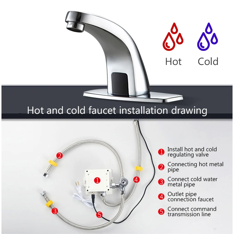 Hands-free Sensor Hot and Cold Mixer Automatic Tap