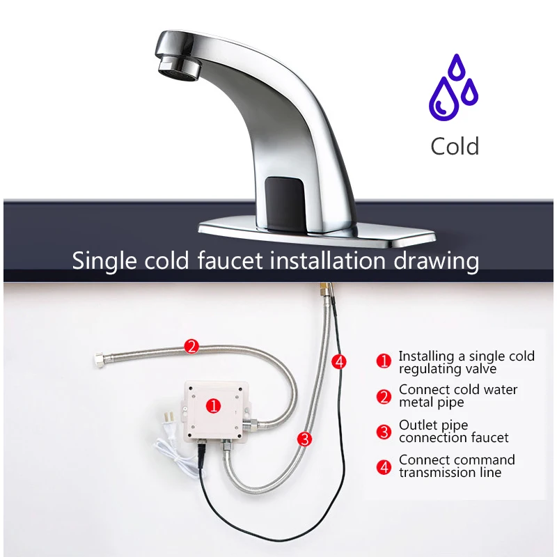 Hands-free Sensor Hot and Cold Mixer Automatic Tap