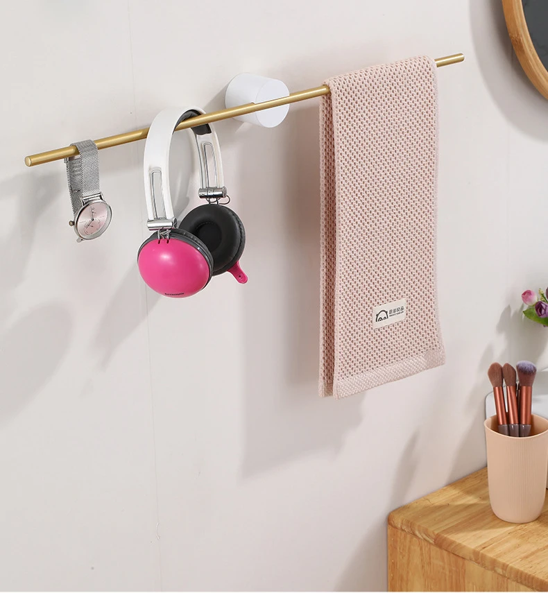 Movable Towel Rack Towel Hanger Bath Towel Holder Wall Towel Bar