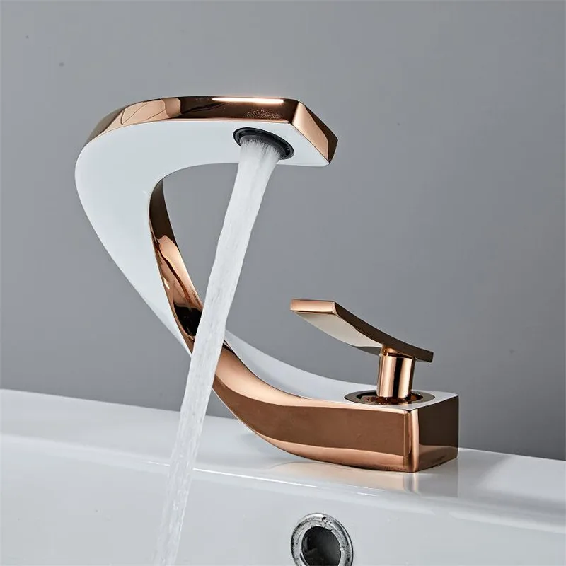 Brass Bathroom Basin Tap Hot and Cold Water Washbasin Taps