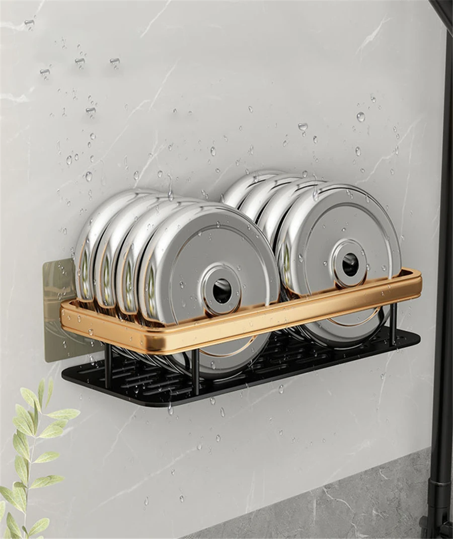 Punch-free Bathroom Shelf Shelves Shampoo Shower Storage Rack Holder