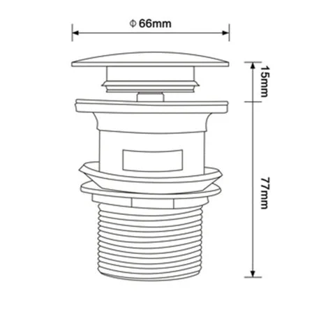 Polished Brass Bathroom Sink Drain Dimensions