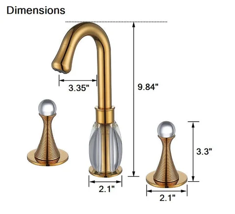 Rhain - Luxury Bathroom Tap Dimensions