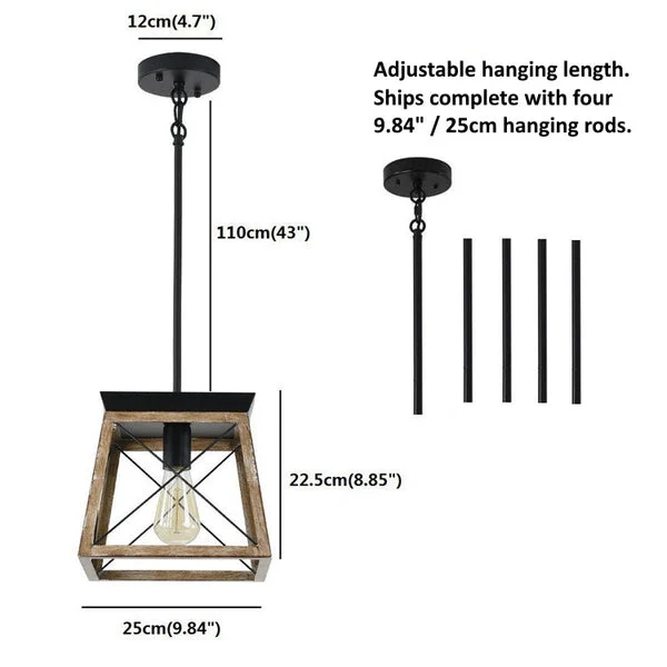 Rustic Wood Lantern Dimensions