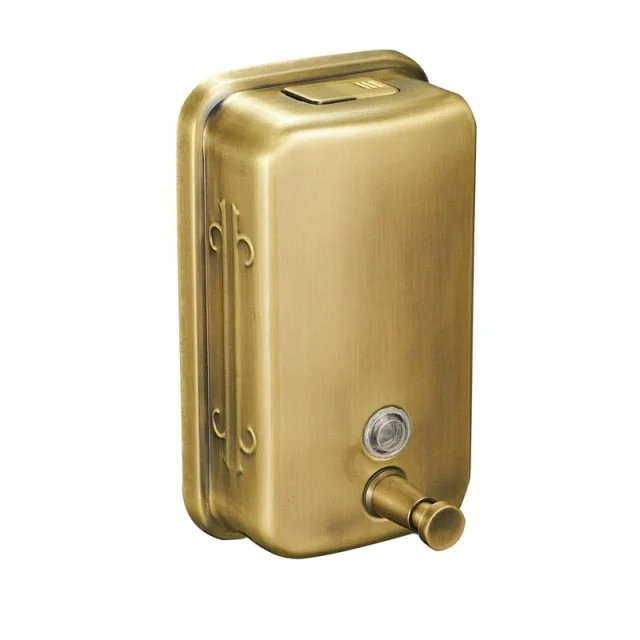 Stainless Steel Wall-mounted Golden Manual Liquid Soap Dispenser Shampoo