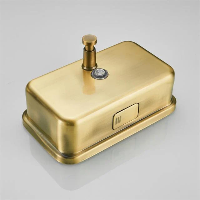 Stainless Steel Wall-mounted Golden Manual Liquid Soap Dispenser Shampoo