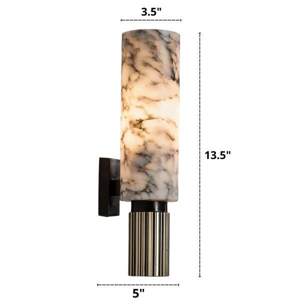 Luxury White Marble Wall Sconce Dimensions