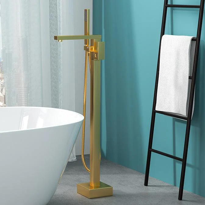 6248475 Modern Freestanding Bathtub Tap Copper Floor Mount Freestanding Bathtub Tap -Bathlova