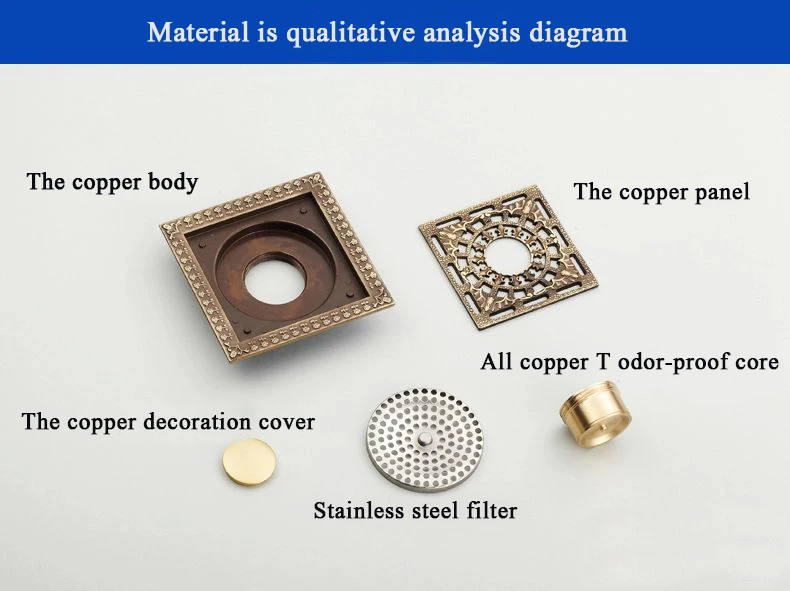 New-Arrival-Antique-Brass-12-12cm-Square-Floor-Drain-Shower-Drain-Bathroom-Furniture-HJ-8701T (4)