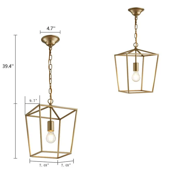 Cedric Vintage Pendant Light Fixture Dimensions