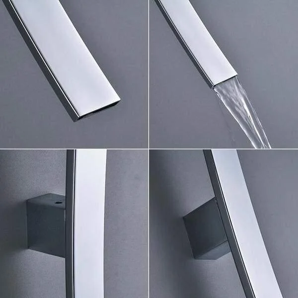 Bianca - Chrome Wall Mounted Waterfall Spout Bathroom Tap -Bathlova