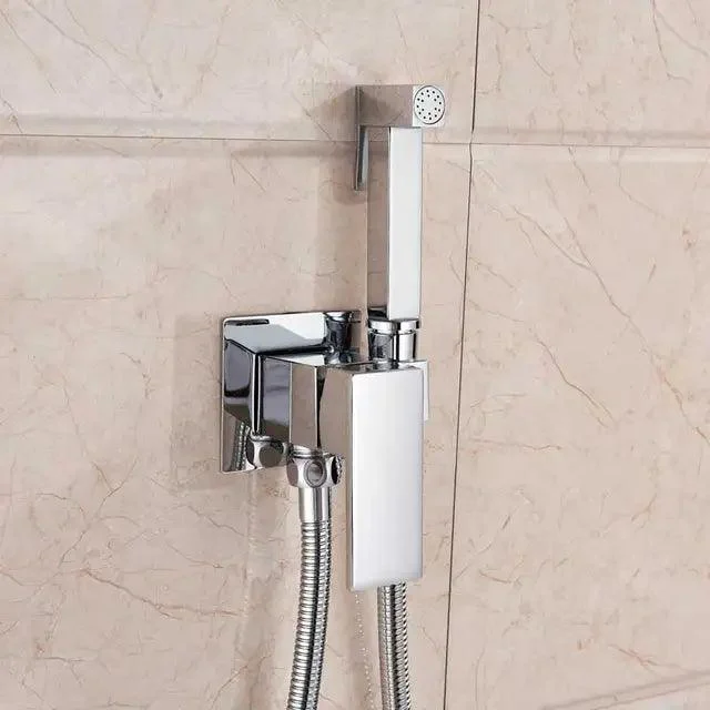 Bidet Tap Brass Shower Tap Washer Square Shower Toilet Tap -Bathlova