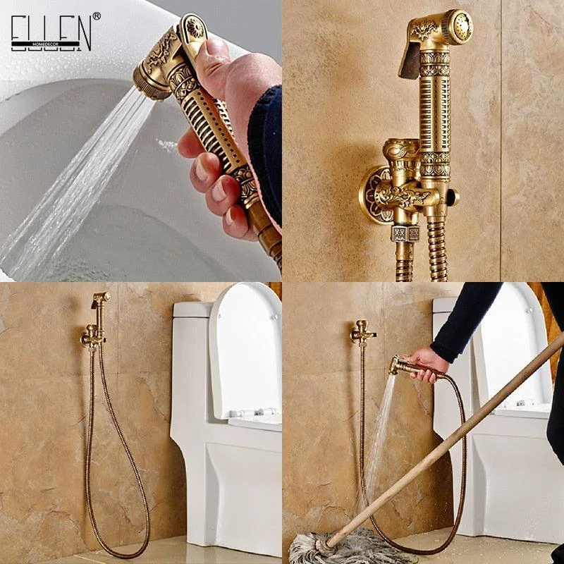 Bidet Tap Toilet Sprayer Tap Bathroom Tap Hose Holder Sprayer -Bathlova