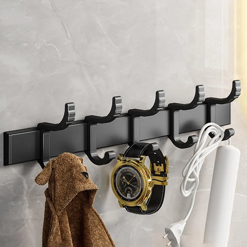 Black Aluminum Bathroom Accessory Set Modern Bath Shelf/ Towel Bar & Paper Holder -Bathlova