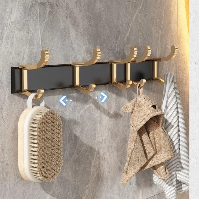 Black and Brass Bathroom Accessory Set Contemporary Bath Set with Bath Shelf/Towel Bar -Bathlova