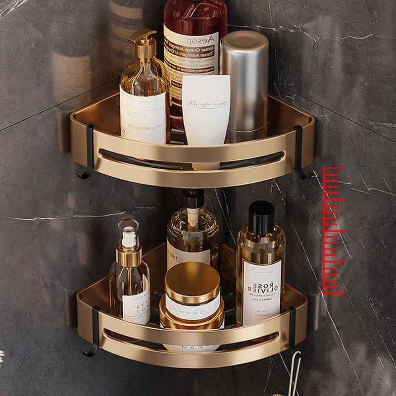 Black & Brass Bathroom Hardware Set Modern Stainless Bath Shelf/Towel Bar/Paper Holder -Bathlova