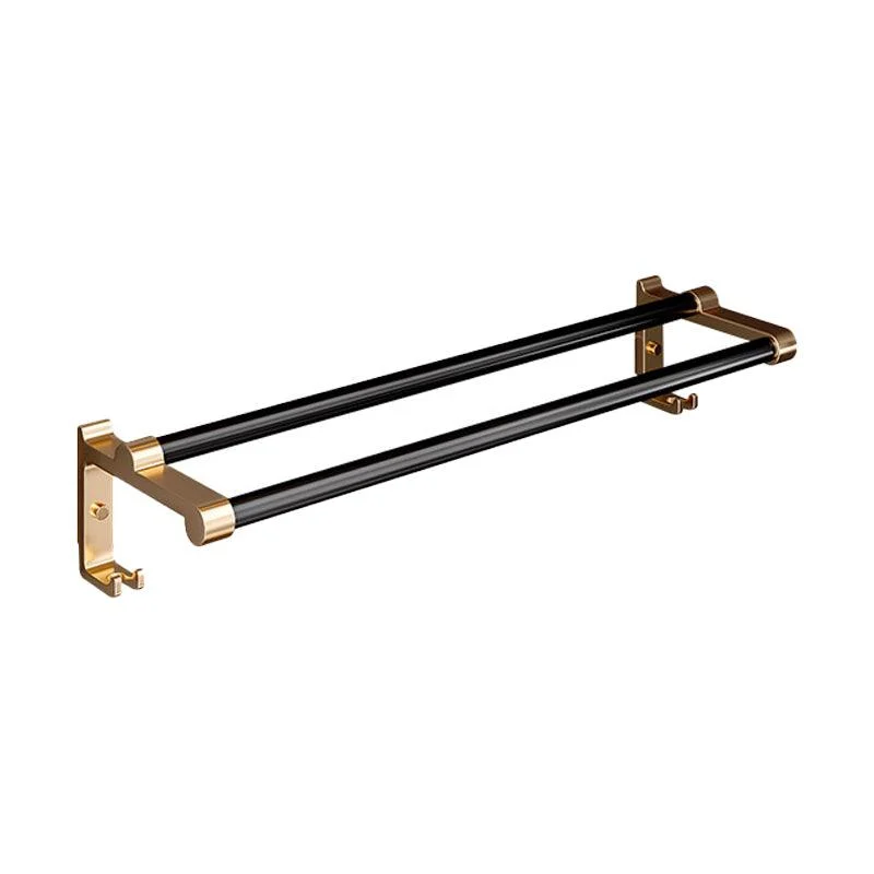 Black & Brass Bathroom Hardware Set Modern Stainless Bath Shelf/Towel Bar/Paper Holder -Bathlova