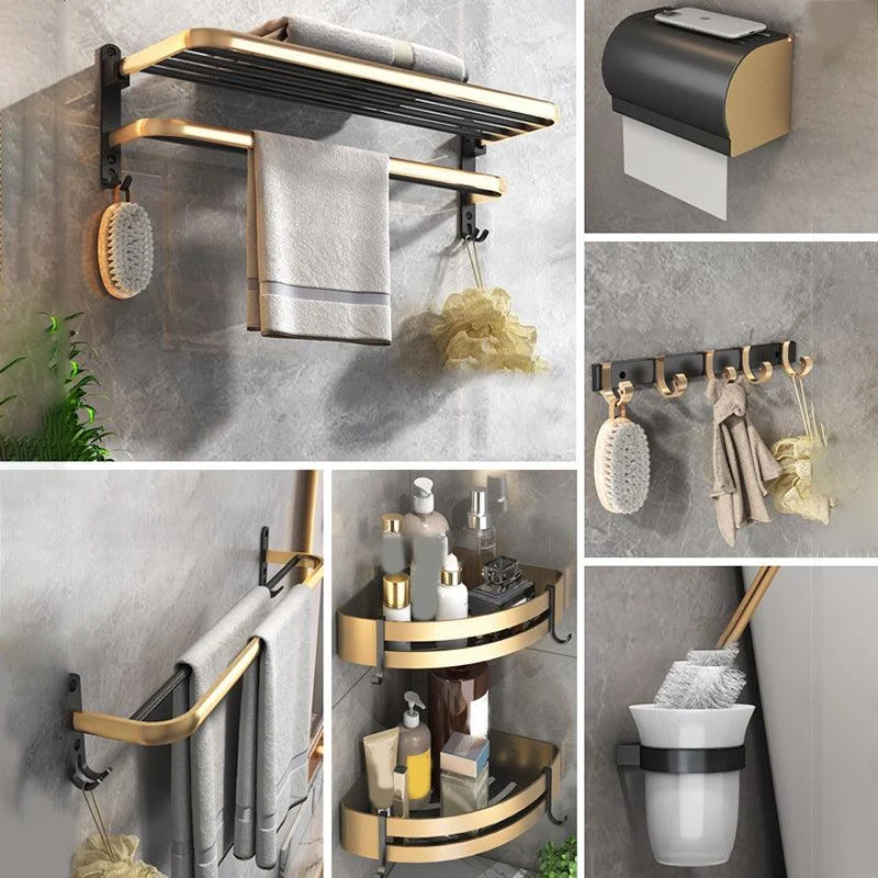 Black & Brass Bathroom Set Modern Style Bathroom Accessory As Individual Or As a Set -Bathlova