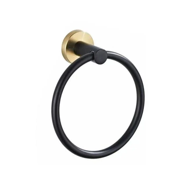 Black & Gold Bathroom Hardware Set -Bathlova