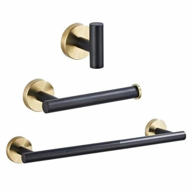 Black & Gold Bathroom Hardware Set -Bathlova