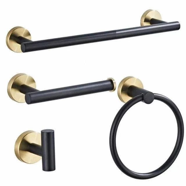 Black & Gold Bathroom Hardware Set -Bathlova