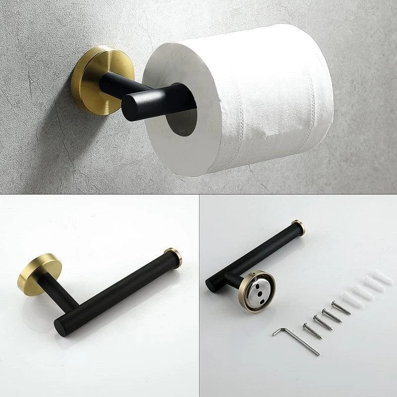 Black & Gold Bathroom Hardware Set -Bathlova