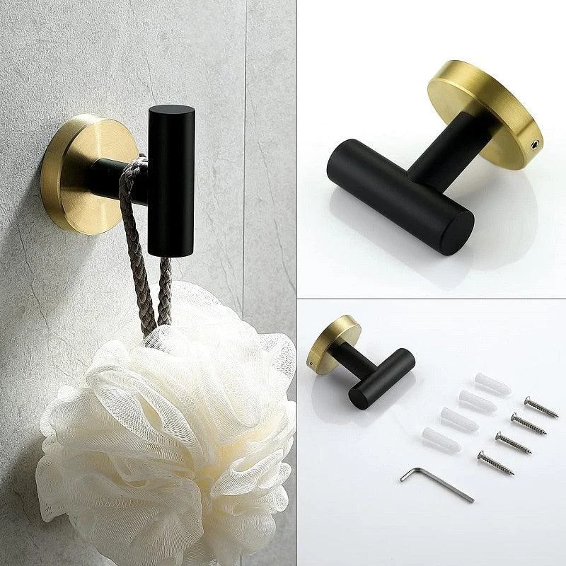 Black & Gold Bathroom Hardware Set -Bathlova